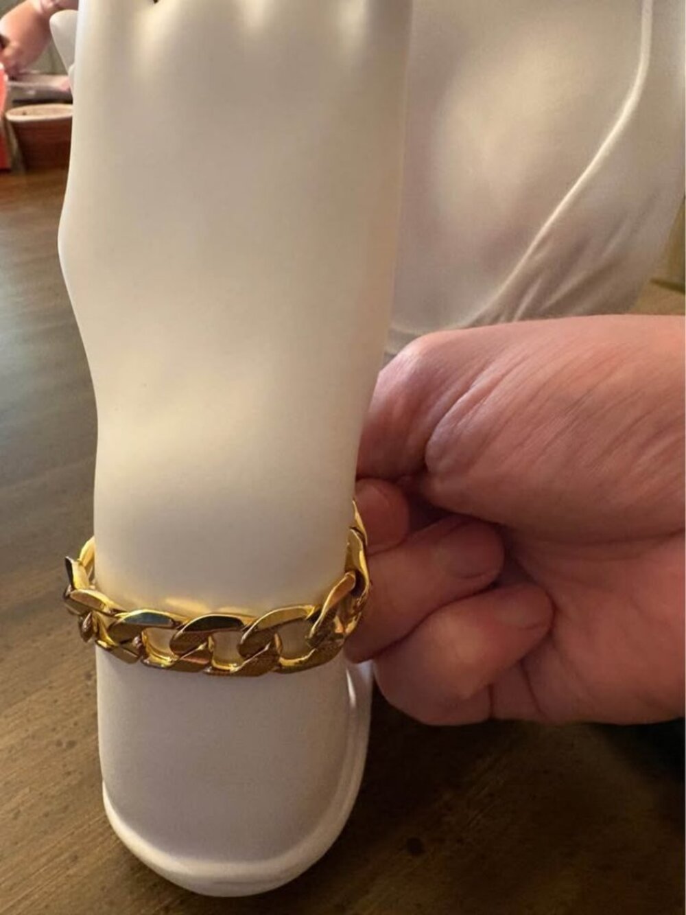 14K Gold Finish Cuban Link Bracelet 12.3mm – 8.5”